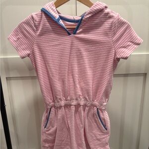 Vineyard Vines Pink and White Striped Terrycloth Beach Cover-Up